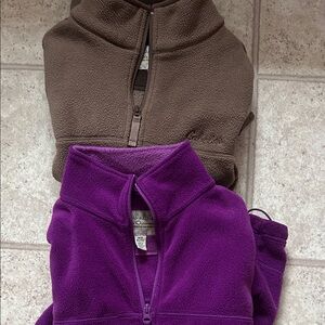 Cabela's Purple and Brown Fleece Jackets